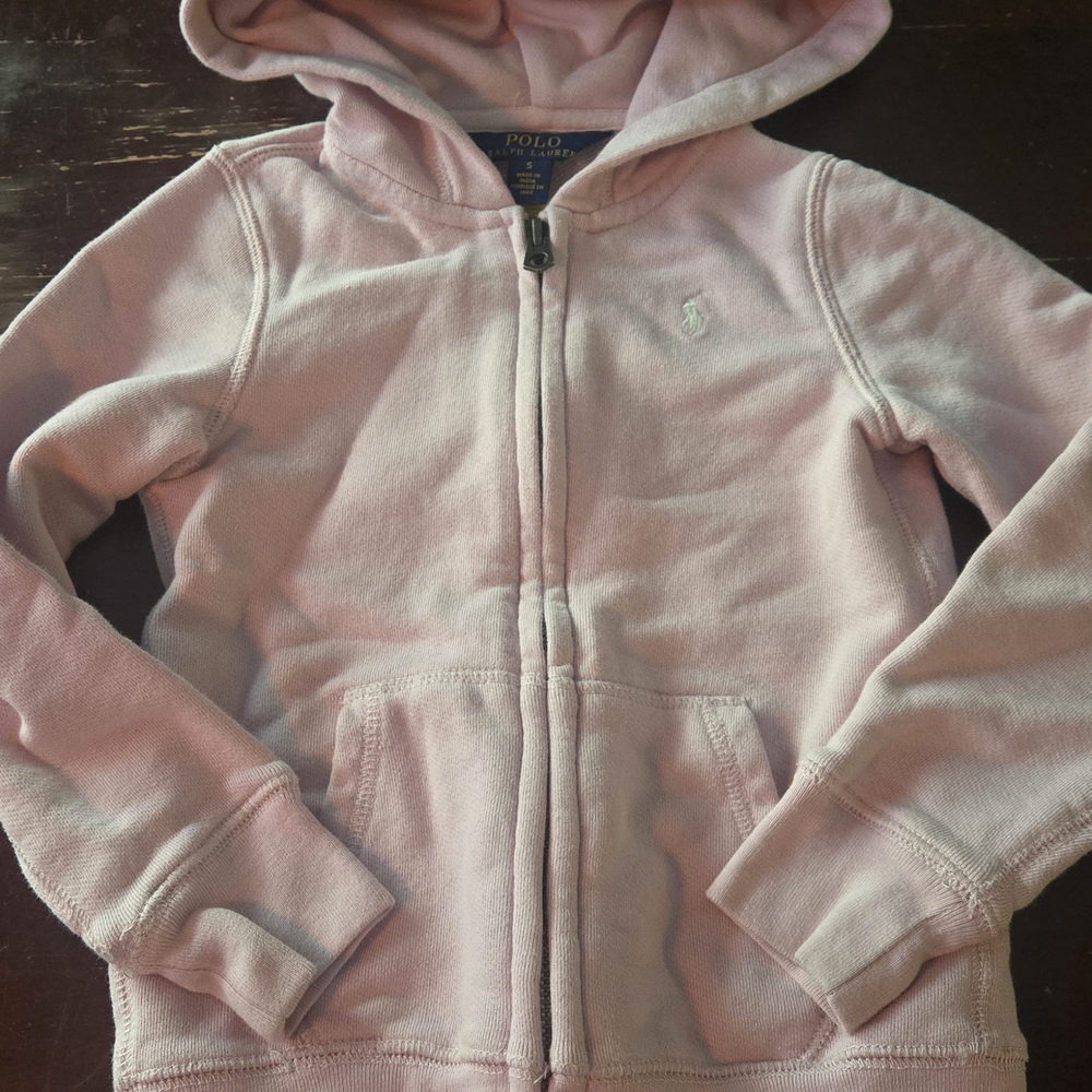 Polo by Ralph Lauren Kids Light Pink Zip-Up Hoodie